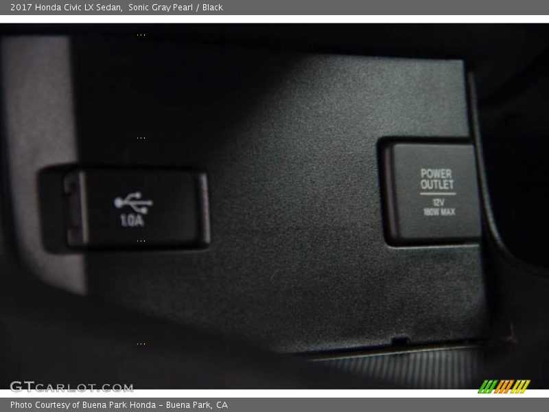Sonic Gray Pearl / Black 2017 Honda Civic LX Sedan