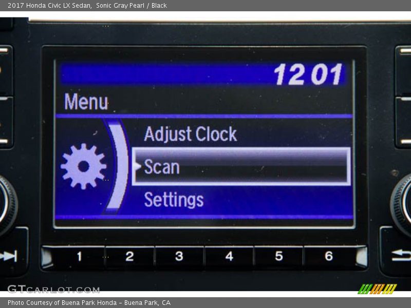 Sonic Gray Pearl / Black 2017 Honda Civic LX Sedan