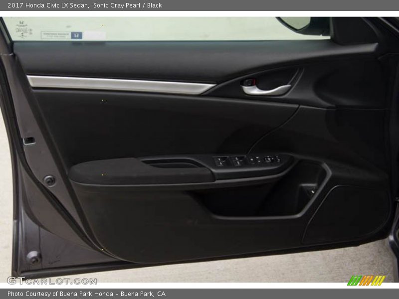 Sonic Gray Pearl / Black 2017 Honda Civic LX Sedan