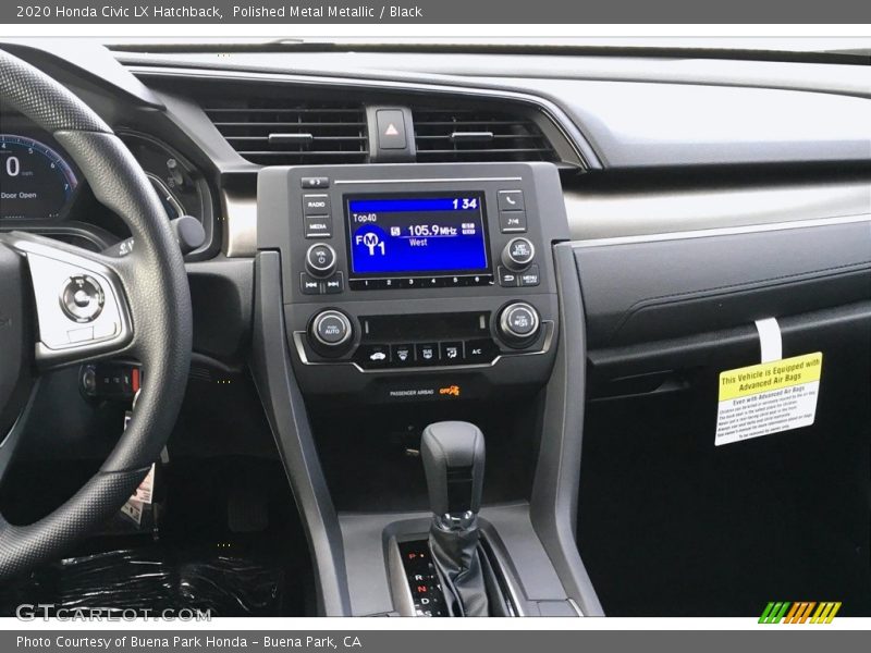 Polished Metal Metallic / Black 2020 Honda Civic LX Hatchback