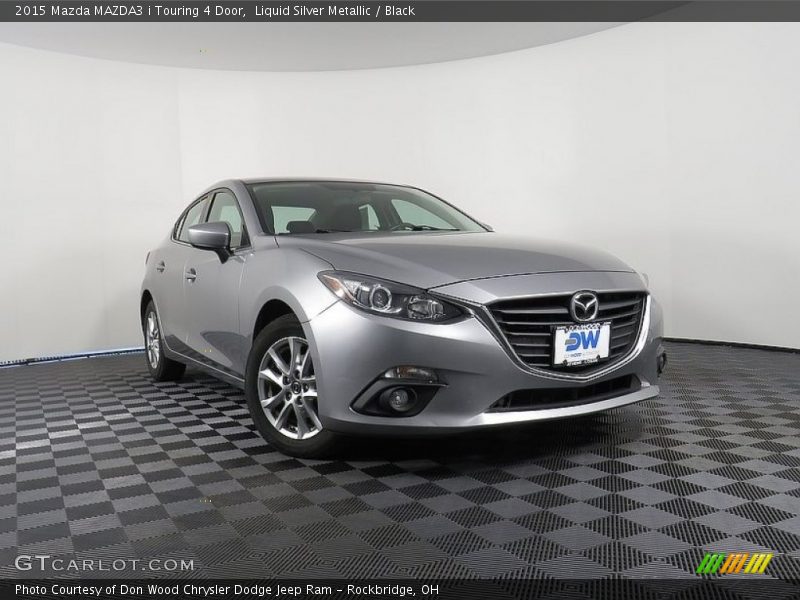 Liquid Silver Metallic / Black 2015 Mazda MAZDA3 i Touring 4 Door