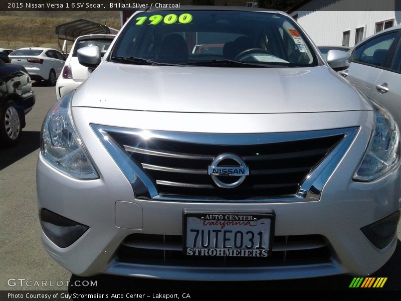 Brilliant Silver / Charcoal 2015 Nissan Versa 1.6 SV Sedan