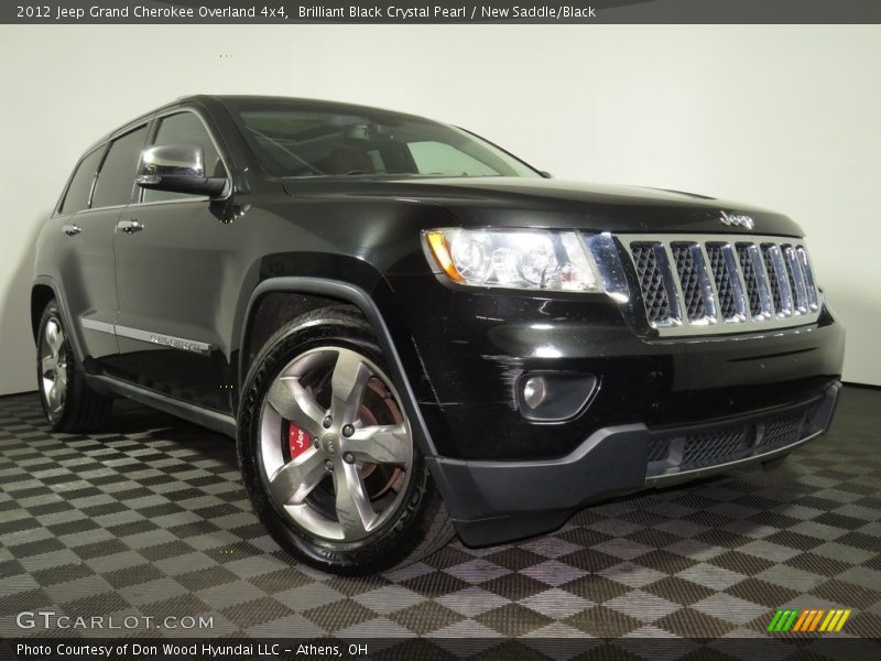 Brilliant Black Crystal Pearl / New Saddle/Black 2012 Jeep Grand Cherokee Overland 4x4