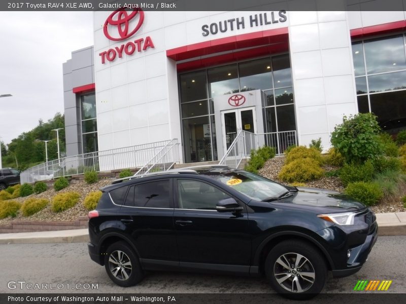 Galactic Aqua Mica / Black 2017 Toyota RAV4 XLE AWD