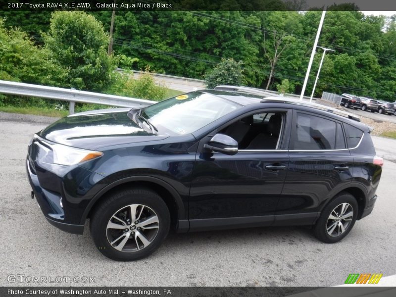 Galactic Aqua Mica / Black 2017 Toyota RAV4 XLE AWD