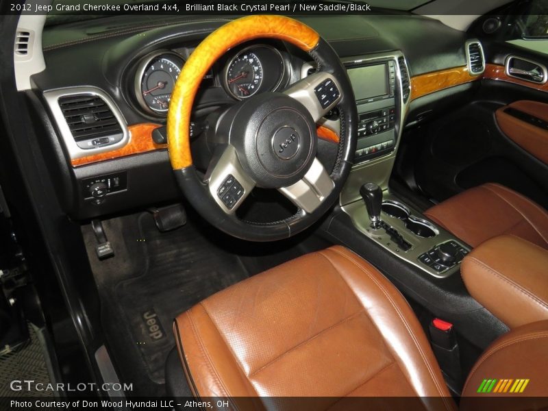Brilliant Black Crystal Pearl / New Saddle/Black 2012 Jeep Grand Cherokee Overland 4x4