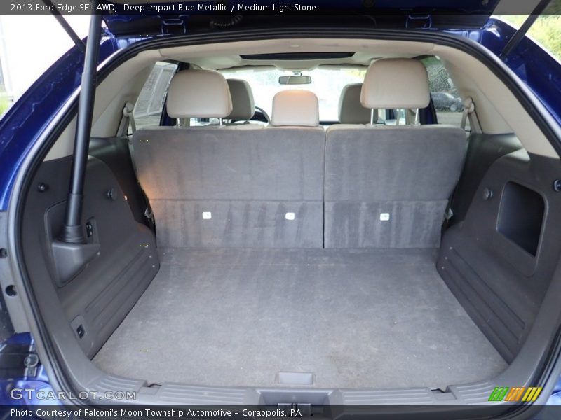 Deep Impact Blue Metallic / Medium Light Stone 2013 Ford Edge SEL AWD