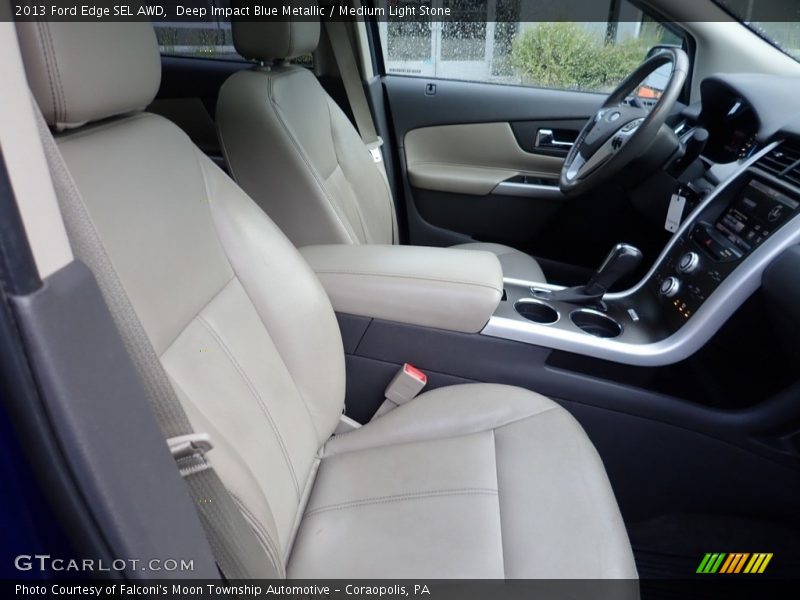 Deep Impact Blue Metallic / Medium Light Stone 2013 Ford Edge SEL AWD