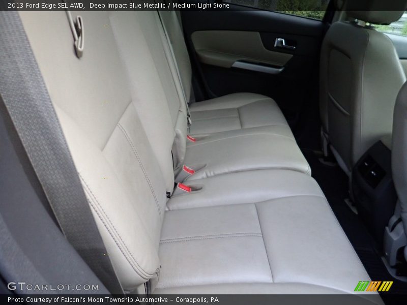 Deep Impact Blue Metallic / Medium Light Stone 2013 Ford Edge SEL AWD