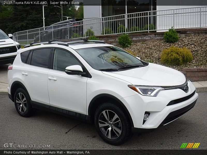 Super White / Black 2017 Toyota RAV4 XLE AWD