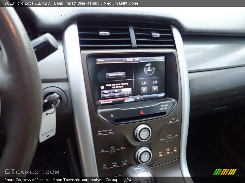 Deep Impact Blue Metallic / Medium Light Stone 2013 Ford Edge SEL AWD
