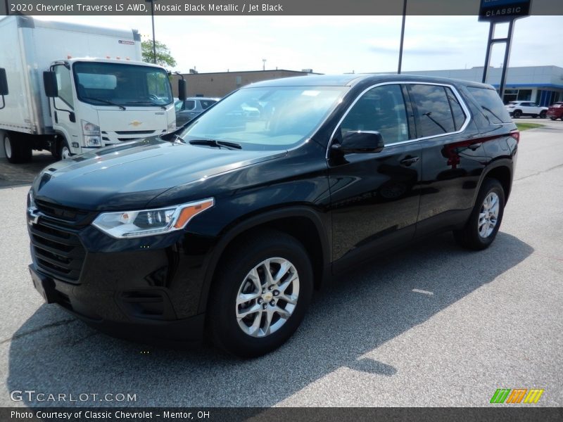 Mosaic Black Metallic / Jet Black 2020 Chevrolet Traverse LS AWD