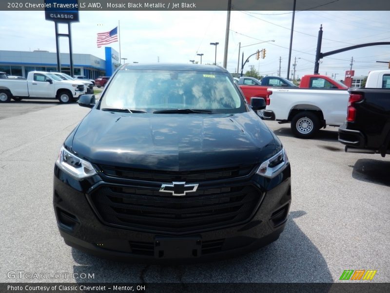 Mosaic Black Metallic / Jet Black 2020 Chevrolet Traverse LS AWD