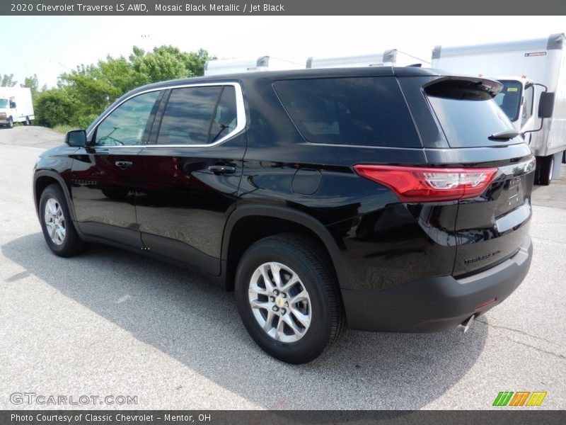 Mosaic Black Metallic / Jet Black 2020 Chevrolet Traverse LS AWD