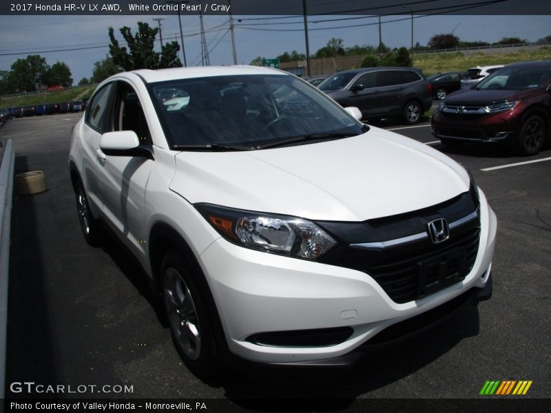 White Orchid Pearl / Gray 2017 Honda HR-V LX AWD