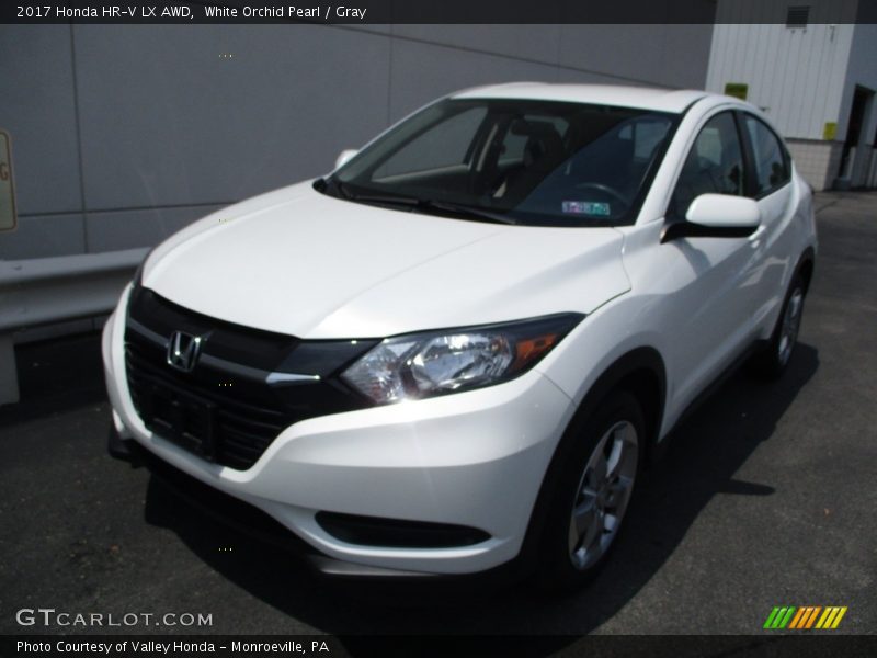 White Orchid Pearl / Gray 2017 Honda HR-V LX AWD