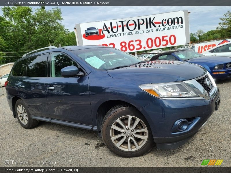 Arctic Blue Metallic / Almond 2014 Nissan Pathfinder SV AWD