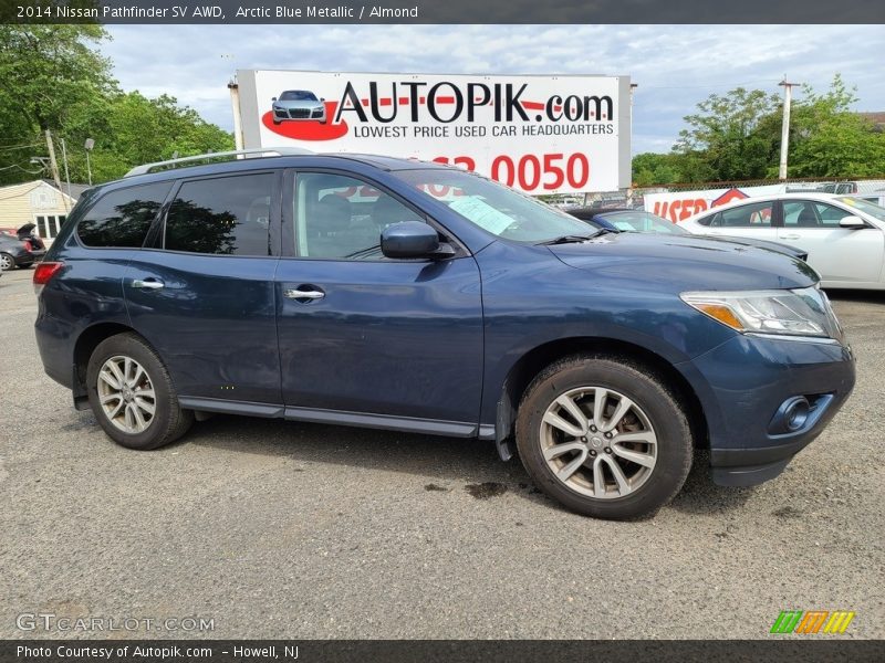 Arctic Blue Metallic / Almond 2014 Nissan Pathfinder SV AWD