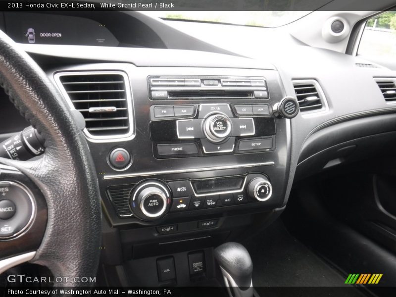 White Orchid Pearl / Black 2013 Honda Civic EX-L Sedan