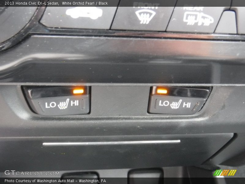 White Orchid Pearl / Black 2013 Honda Civic EX-L Sedan