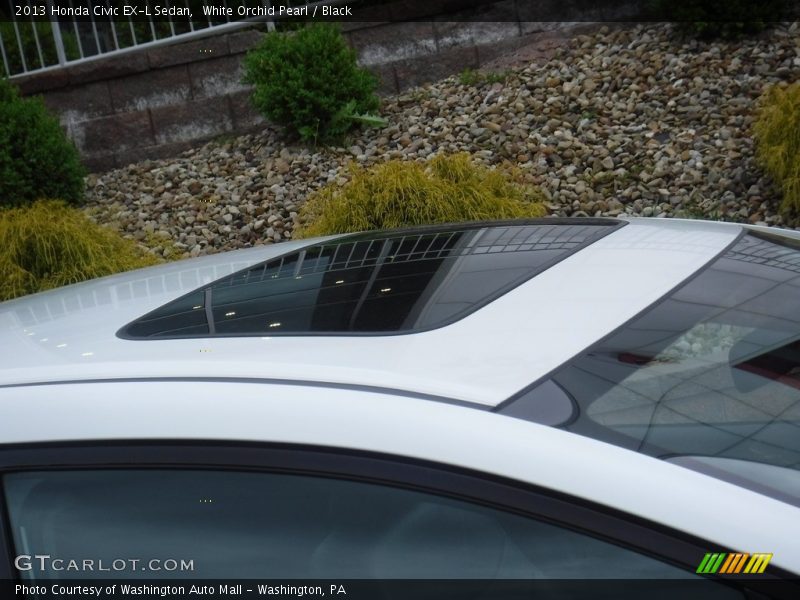 White Orchid Pearl / Black 2013 Honda Civic EX-L Sedan