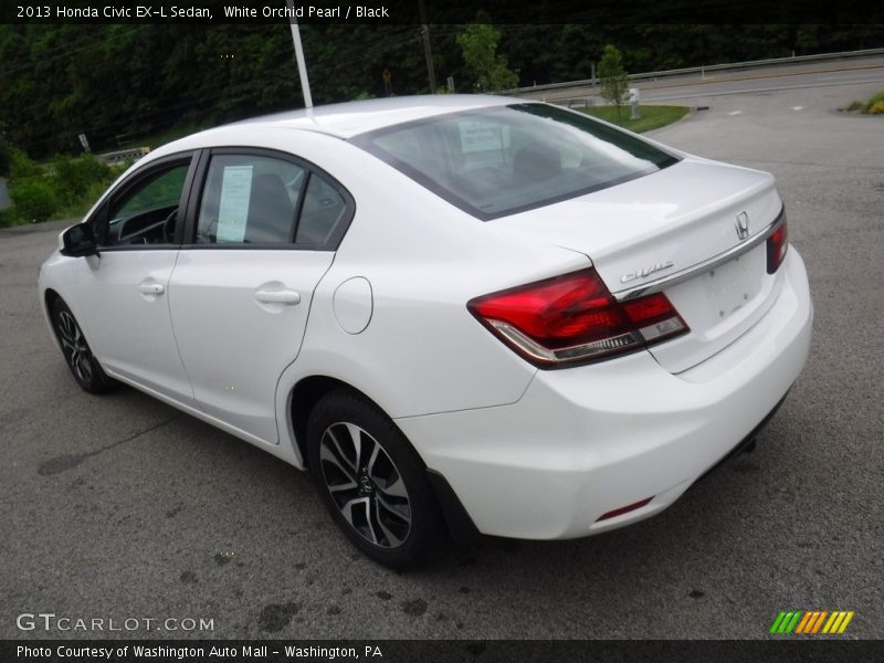 White Orchid Pearl / Black 2013 Honda Civic EX-L Sedan