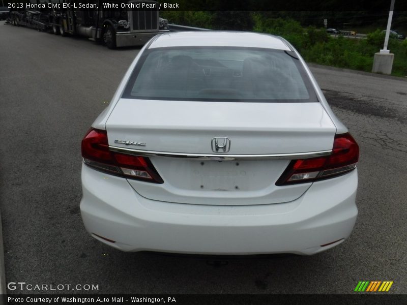 White Orchid Pearl / Black 2013 Honda Civic EX-L Sedan
