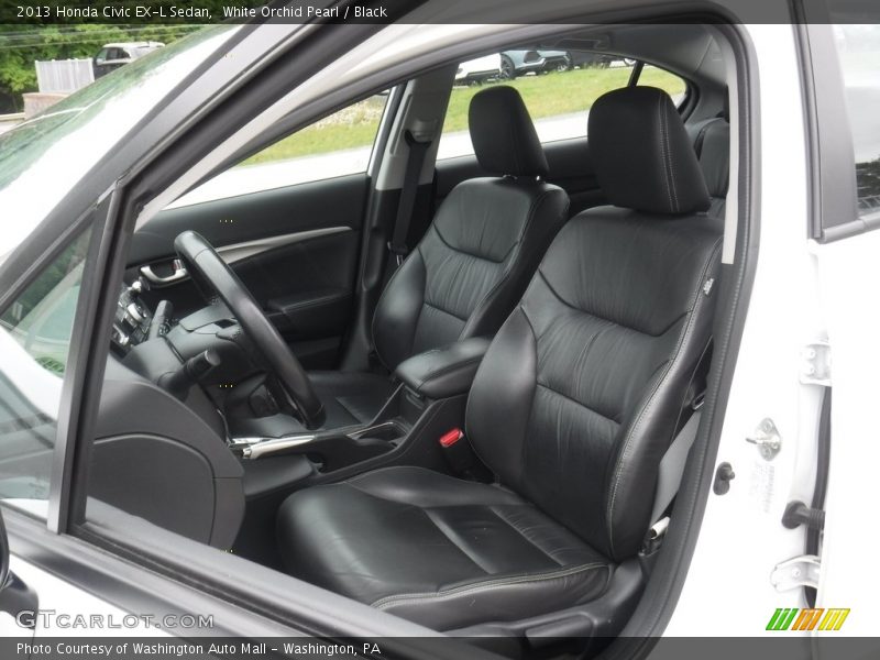 White Orchid Pearl / Black 2013 Honda Civic EX-L Sedan