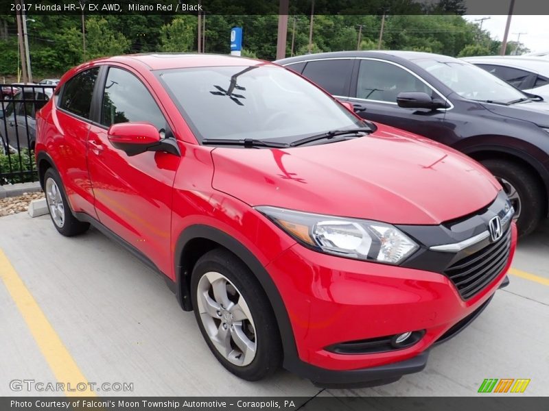 Milano Red / Black 2017 Honda HR-V EX AWD