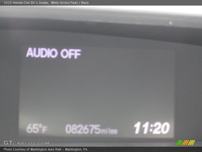 White Orchid Pearl / Black 2013 Honda Civic EX-L Sedan