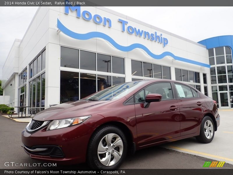 Rallye Red / Black 2014 Honda Civic LX Sedan