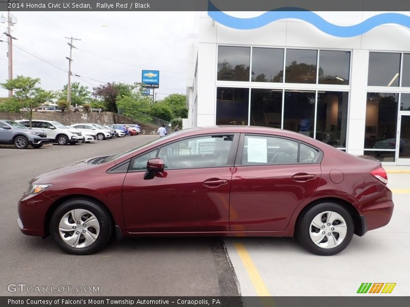 Rallye Red / Black 2014 Honda Civic LX Sedan