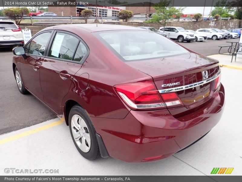 Rallye Red / Black 2014 Honda Civic LX Sedan