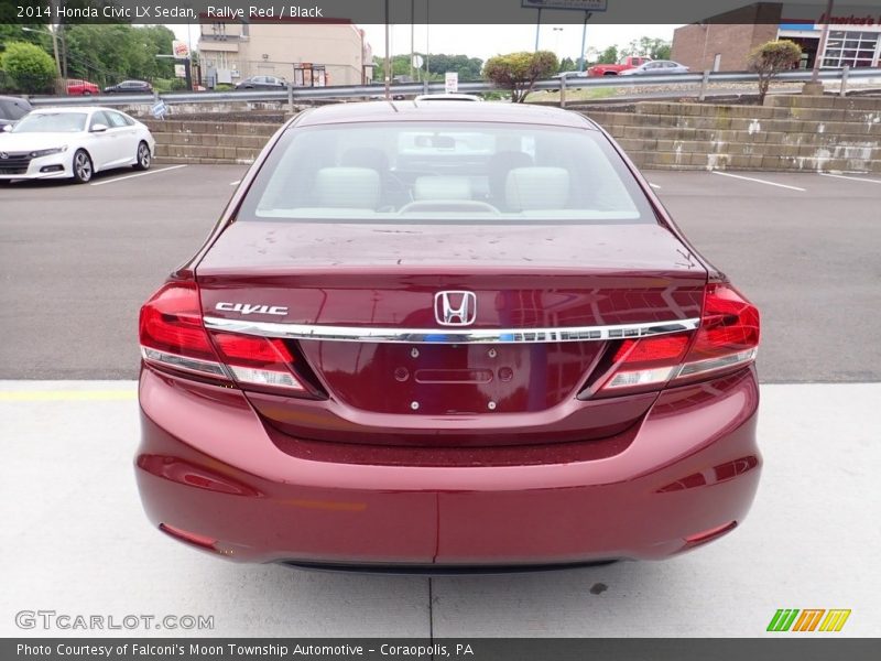 Rallye Red / Black 2014 Honda Civic LX Sedan