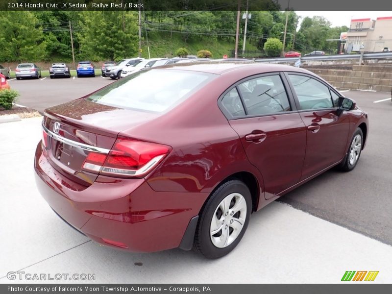 Rallye Red / Black 2014 Honda Civic LX Sedan
