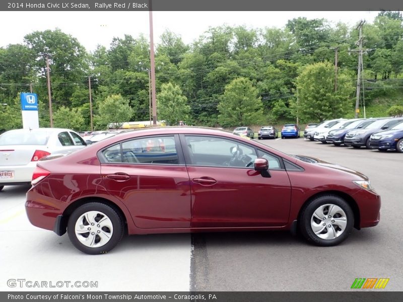 Rallye Red / Black 2014 Honda Civic LX Sedan