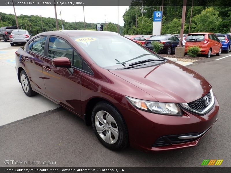 Rallye Red / Black 2014 Honda Civic LX Sedan