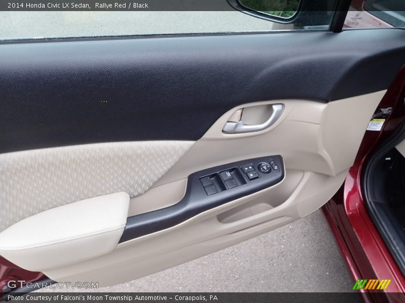 Rallye Red / Black 2014 Honda Civic LX Sedan