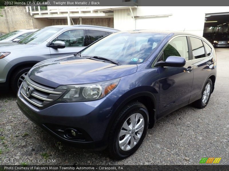 Twilight Blue Metallic / Black 2012 Honda CR-V EX 4WD