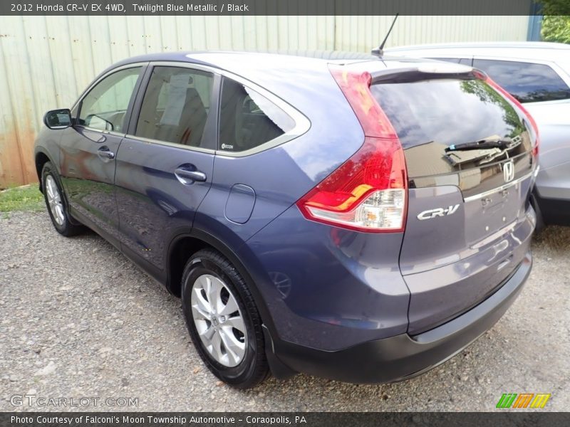 Twilight Blue Metallic / Black 2012 Honda CR-V EX 4WD
