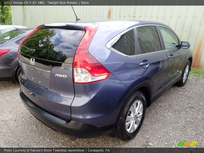 Twilight Blue Metallic / Black 2012 Honda CR-V EX 4WD