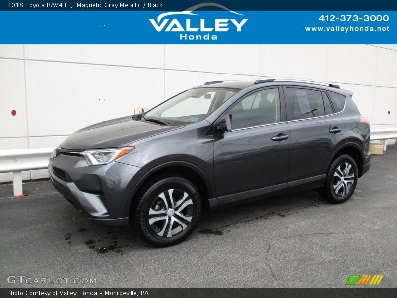Magnetic Gray Metallic / Black 2018 Toyota RAV4 LE