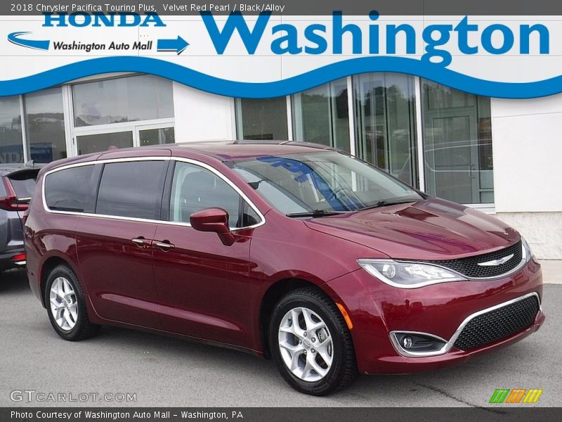 Velvet Red Pearl / Black/Alloy 2018 Chrysler Pacifica Touring Plus