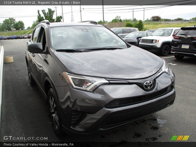 Magnetic Gray Metallic / Black 2018 Toyota RAV4 LE