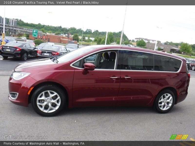Velvet Red Pearl / Black/Alloy 2018 Chrysler Pacifica Touring Plus