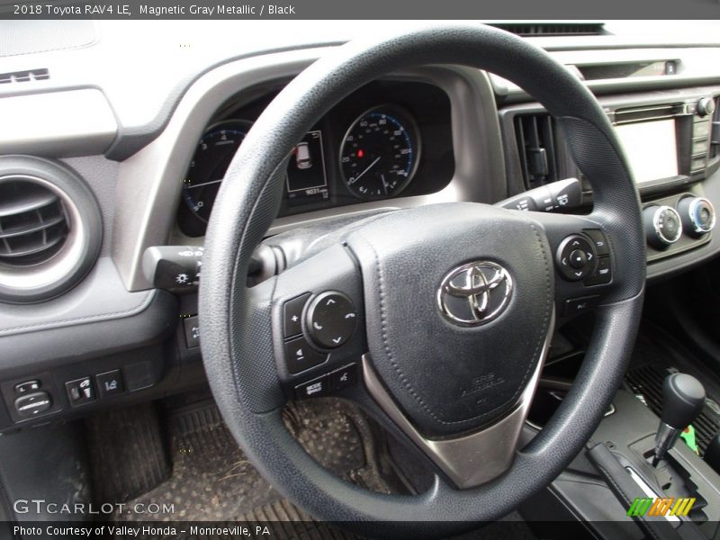 Magnetic Gray Metallic / Black 2018 Toyota RAV4 LE