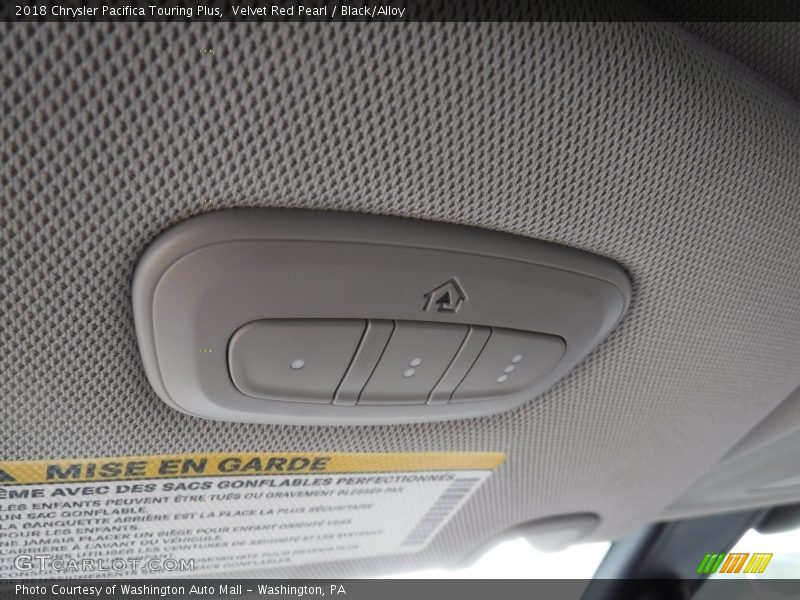 Velvet Red Pearl / Black/Alloy 2018 Chrysler Pacifica Touring Plus