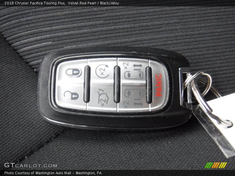Velvet Red Pearl / Black/Alloy 2018 Chrysler Pacifica Touring Plus