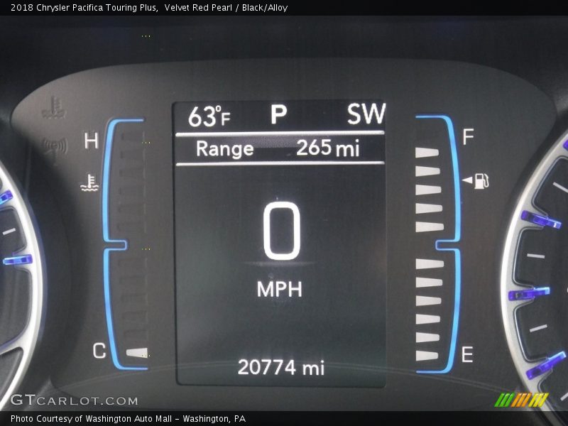 Velvet Red Pearl / Black/Alloy 2018 Chrysler Pacifica Touring Plus