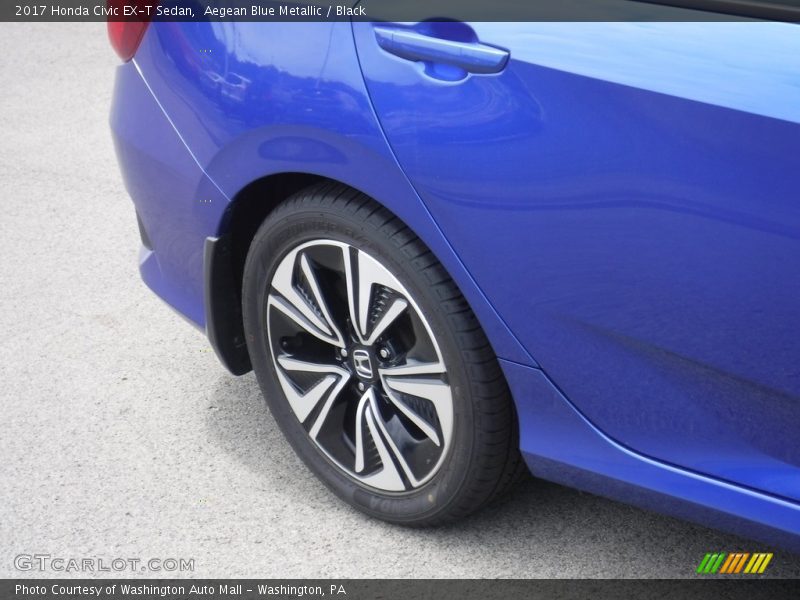 Aegean Blue Metallic / Black 2017 Honda Civic EX-T Sedan